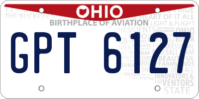 OH license plate GPT6127