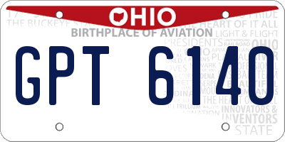 OH license plate GPT6140
