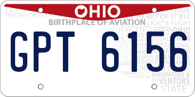 OH license plate GPT6156
