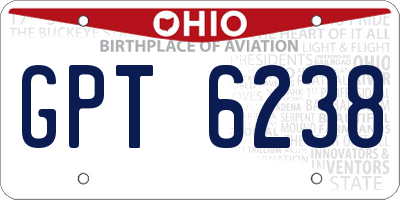 OH license plate GPT6238