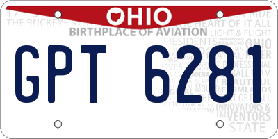 OH license plate GPT6281