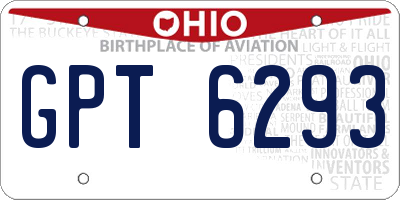 OH license plate GPT6293