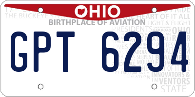 OH license plate GPT6294