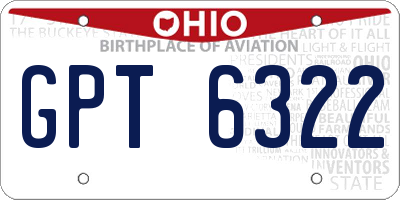 OH license plate GPT6322
