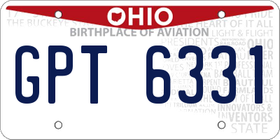 OH license plate GPT6331