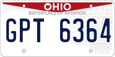 OH license plate GPT6364