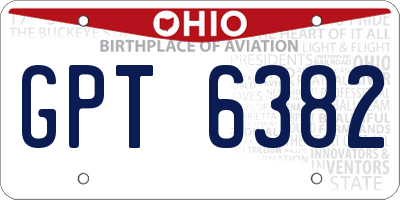 OH license plate GPT6382