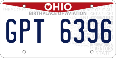 OH license plate GPT6396