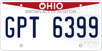 OH license plate GPT6399