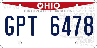 OH license plate GPT6478