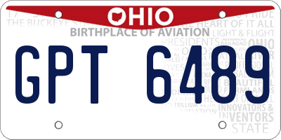 OH license plate GPT6489