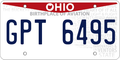 OH license plate GPT6495