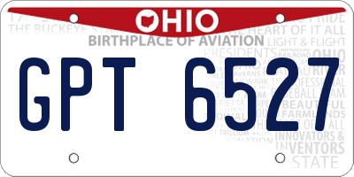 OH license plate GPT6527