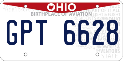 OH license plate GPT6628