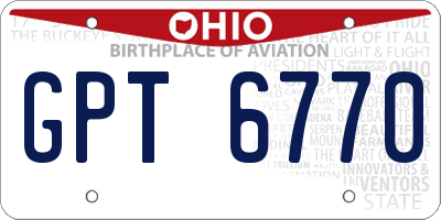 OH license plate GPT6770