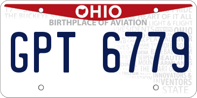 OH license plate GPT6779