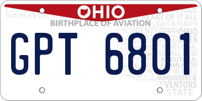 OH license plate GPT6801
