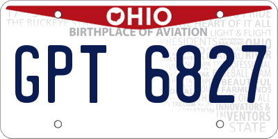 OH license plate GPT6827