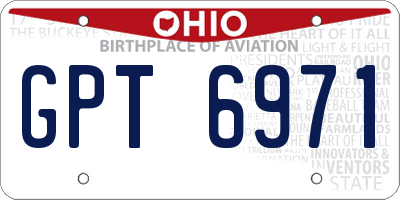 OH license plate GPT6971