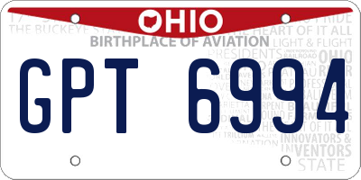 OH license plate GPT6994