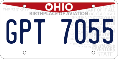 OH license plate GPT7055