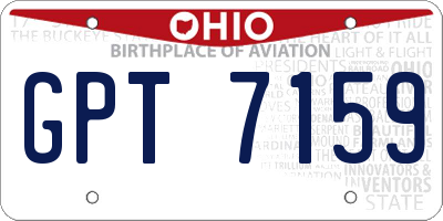 OH license plate GPT7159