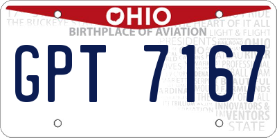 OH license plate GPT7167