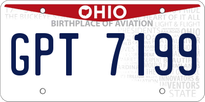 OH license plate GPT7199