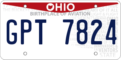 OH license plate GPT7824