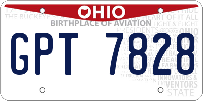 OH license plate GPT7828