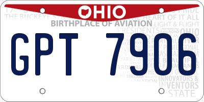 OH license plate GPT7906