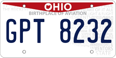OH license plate GPT8232