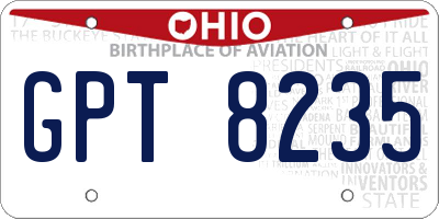 OH license plate GPT8235