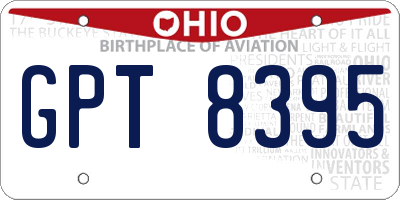 OH license plate GPT8395