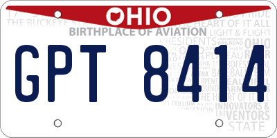 OH license plate GPT8414