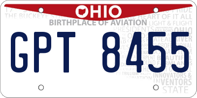 OH license plate GPT8455
