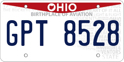 OH license plate GPT8528