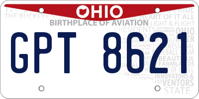 OH license plate GPT8621