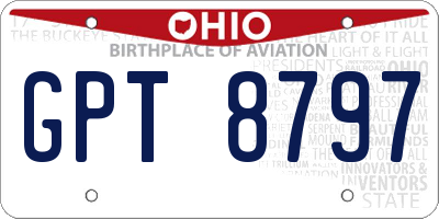 OH license plate GPT8797