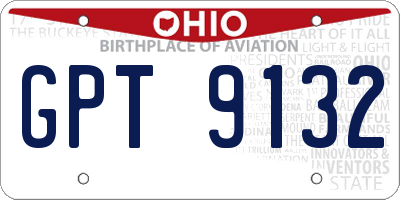 OH license plate GPT9132