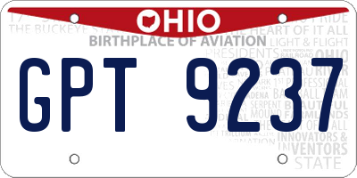 OH license plate GPT9237