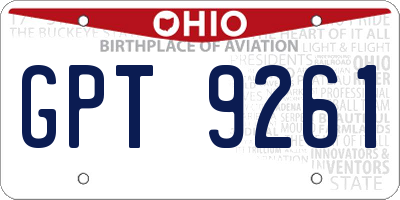 OH license plate GPT9261