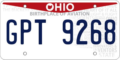 OH license plate GPT9268