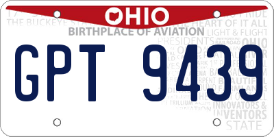 OH license plate GPT9439