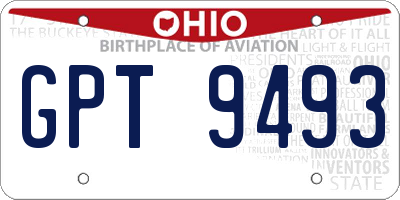 OH license plate GPT9493