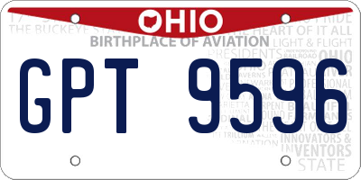 OH license plate GPT9596