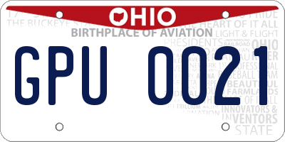 OH license plate GPU0021