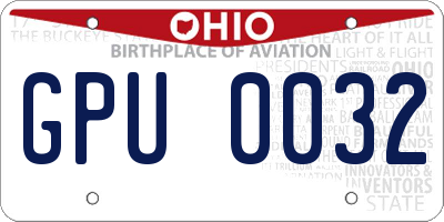 OH license plate GPU0032