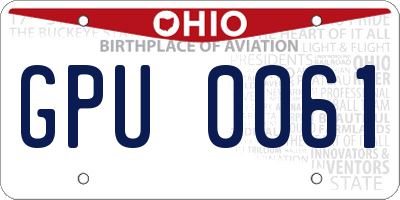 OH license plate GPU0061