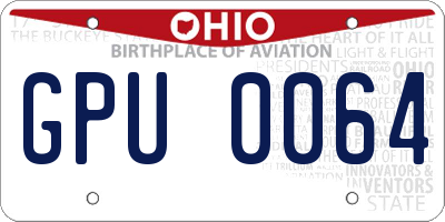 OH license plate GPU0064